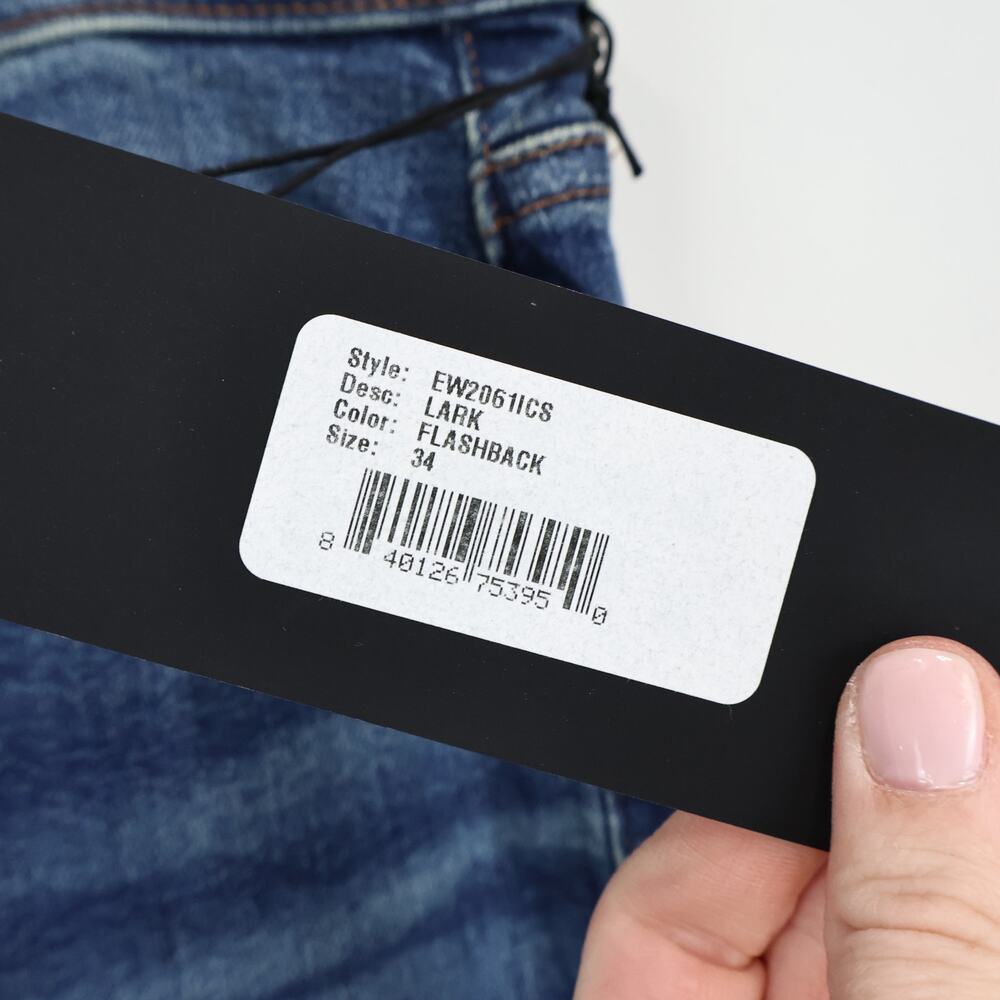Edwin Lark Mid Rise Bootcut Denim Jean Flashback Blue Size 34 NWT EW2061ICS - Picture 3 of 6